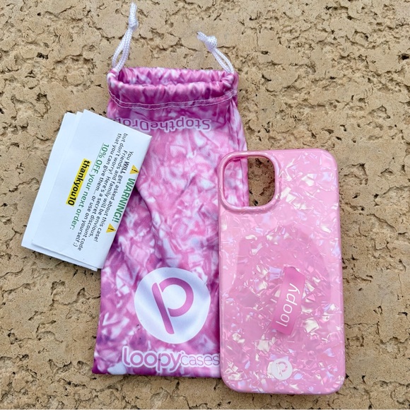NWT! Loopy Pink Opal Shell iPhone14 - Picture 1 of 8
